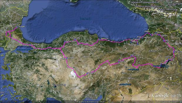 Trasa Turecko 2012